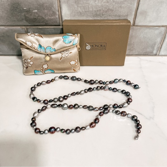 Honora Freshwater Multi-Sized Pearls - Purple/Metallics - Picture 4 of 4